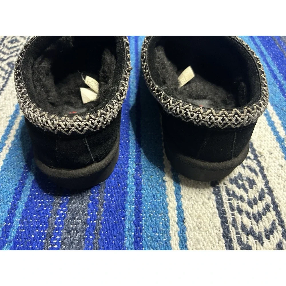 UGG Mens Tasman Graphic Shadow Logo Slippers Black Size 8 Loungewear